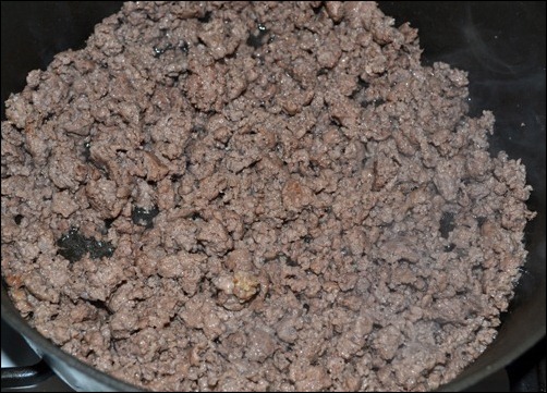 brown ground beef