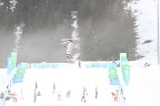 Canadian aerialist in a training jump