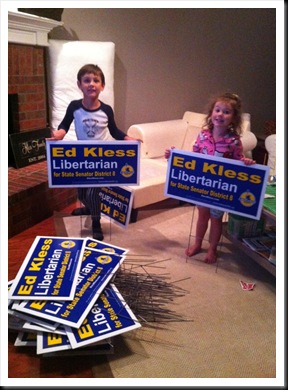 kids with signs