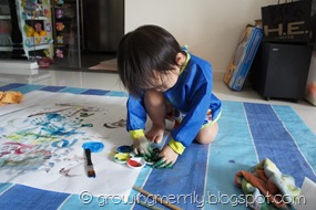 Painting on the floor Painting on the floor