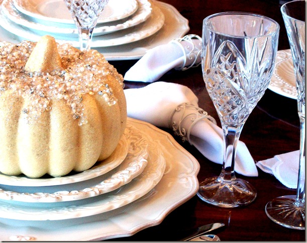 Alex photos & Bling White Pumpkin Tablescape 1606