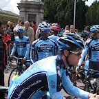 Some Marco Polo Cycling Team riders in their CCN Sportswear team kits, Giro helmets and Oakley glasses. (photo: Remko Kramer)