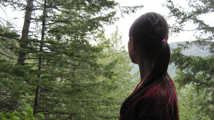 Brooke enjoying the beautiful mountain view Brooke enjoying the beautiful mountain view
