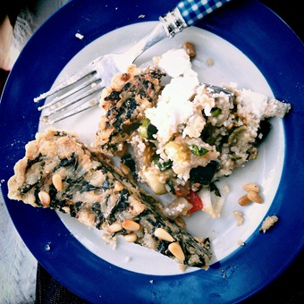 on the picnic plate