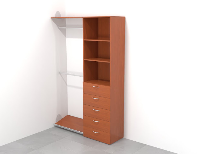 Modulo de cajonera 5 cajones Dynamic con entrepaños