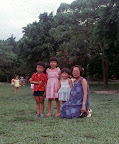 Mom with Boy-I, Nancy, and Iris. Susan is still in the tummy.