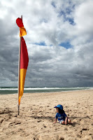 Scoping out the swimming area