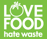 'Love Food, Hate Waste' logo, owned by the Waste and Resources Action Programme