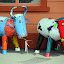 Metal Artwork On Display - Akaroa, New Zealand