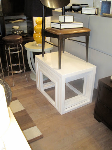 Rebecca spotted these laquer tables at Aero Studios and knew they would be perfect for her room.