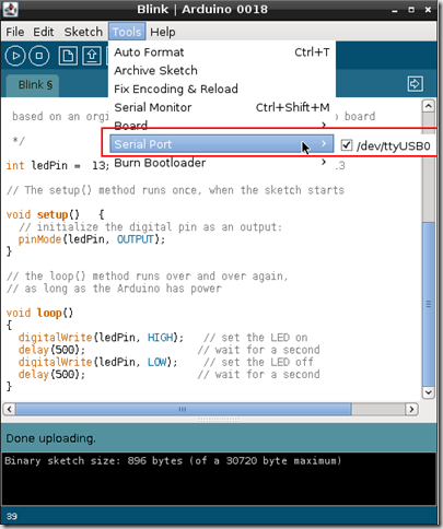 Serial Port on Arduino IDE (Linux Version)