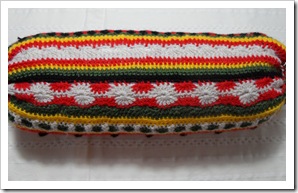 Multi crochet stitch cilindar cushion cover March13 Multi crochet stitch cilindar cushion cover March13