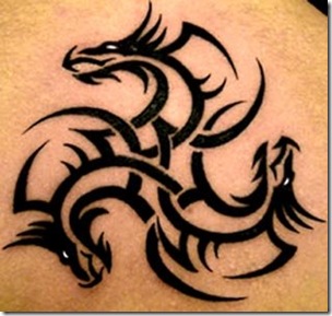Tribal dragon tattoo (4)