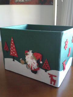 Caja fieltro navidad