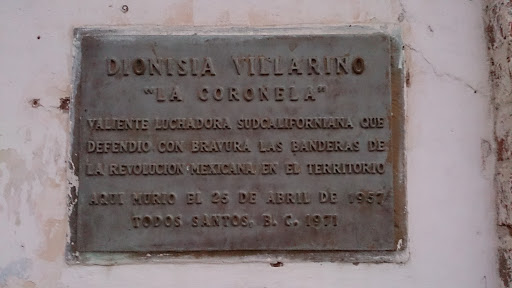Placa A Dionisia Villarino