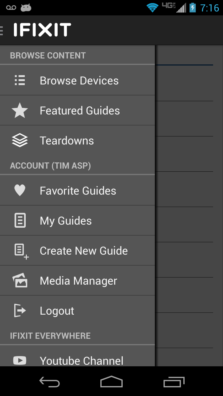 Android application iFixit: Repair Manual screenshort
