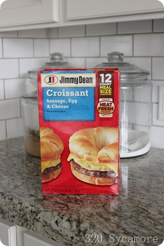 jimmy dean sausage egg cheese croissant breakfast sandwiches