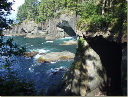 Caves created from the waves