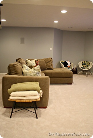 Thrifty Decor Chick: How I space plan (and a basement sofa!)