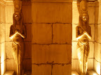 Sarcophagi at the Luxor.