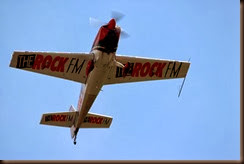 The Rock FM stunt plane