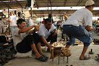 Fooling around at Kuntepa bazaar