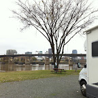 Our spot at the Downtown Riverside RV Park