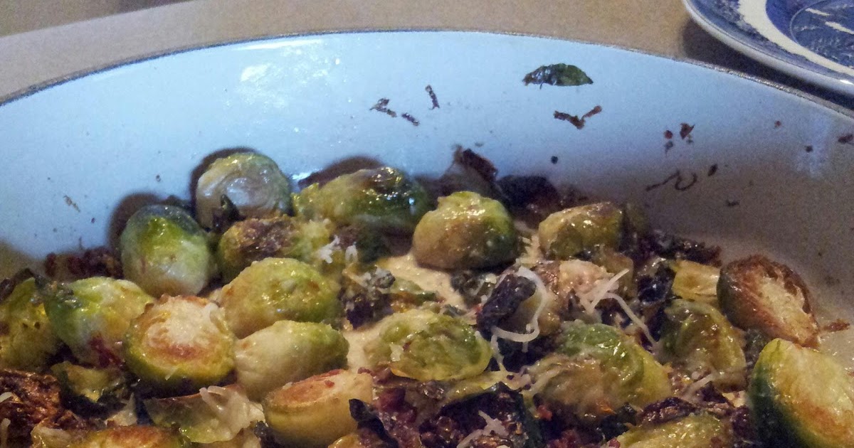 Rich and Skinny Crispy Brussels Sprouts with "Bacon" and Lemon Zest