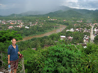 Hiking up Chomsy Hill - Luang Prabang
