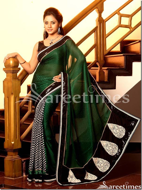 Suja_Green_Black_Georgette_Saree Suja_Green_Black_Georgette_Saree