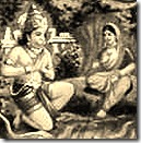 Hanuman in the Ashoka grove