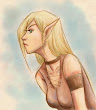 Elven Beauty Colored Sketch