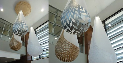 david trubridge baskets  lighting interior design 