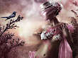 Pink Beauty And A Bird