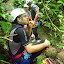 Contemplatif, avant d'attaquer le canyon
