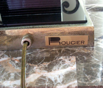 Rougier tube lamp, label