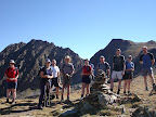 Marmot Tours Group with the Pic Pedros (left) the Pic of Coma D