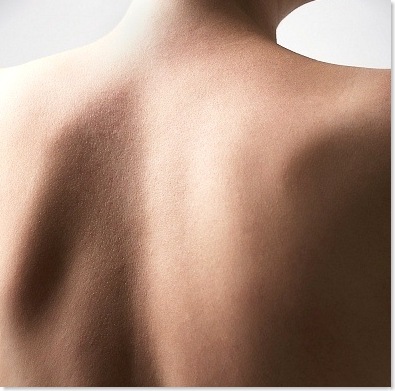 clean back of a woman
