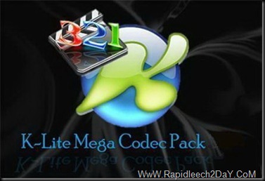 Download K-Lite Mega Codec Pack 8.95 : includes the K-Lite Codec Pack Full, QuickTime Alternative - real Alternative support and Monkey's Audio DirectShow decoder