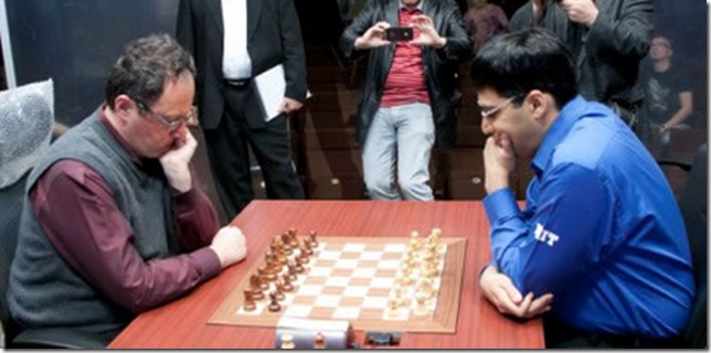 Gelfand vs Anand, Photo by Chessbase.com
