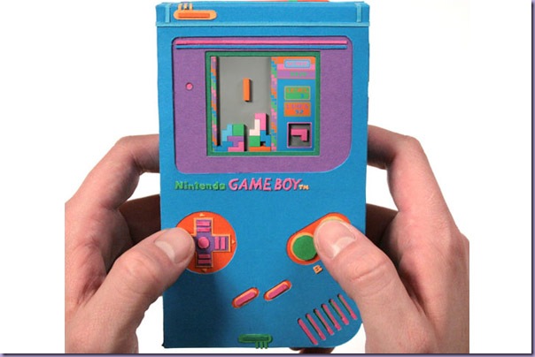 Arte-Recortes-Papel-Eletrônicos-Game-Boy Arte-Recortes-Papel-Eletrônicos-Game-Boy