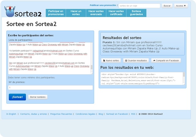 SORTEO MIRIAM ZAPATA SORTEO MIRIAM ZAPATA