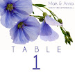Blue Petal Flower - JPGS 8 Table Number/Name