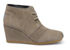 TOMS Taupe Suede Bootie
