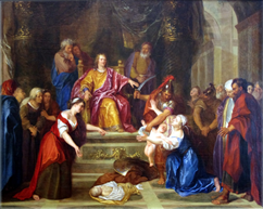 c0 "The Judgement of Solomon," Antoine Coypel (1661-1722), oil on canvas.