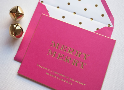 Splash of color to make things merry and bright! Merry Merry Cards, price upon request, Sugar Paper, sugarpaper.com.