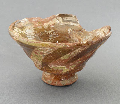 Bowl | Origin: Egypt | Period: 1000-1250 | Collection: The Madina Collection of Islamic Art, gift of Camilla Chandler Frost (M.2002.1.74) | Type: Ceramic; Vessel, Earthenware, brownish-red slip, slip-painted and glazed, Height: 2 in. (5.08 cm); Diameter: 3 1/2 in. (8.89 cm)