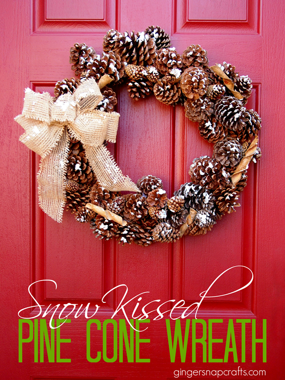 Snow Kissed Pine Cone Wreath with DecoArt Snow-Tex