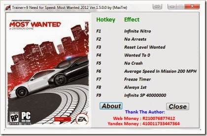 Need for Speed Most Wanted v1.5.0.0  9 Trainer MaxTre