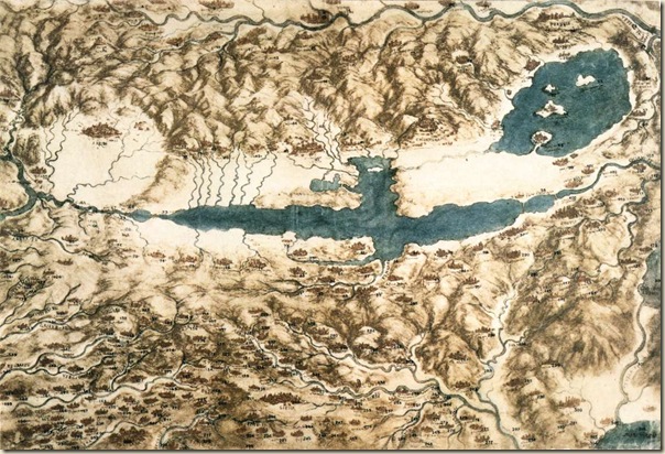 Carte de la Toscane, Leonard de Vinci 2tuscany